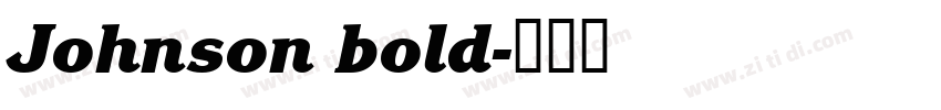 Johnson bold字体转换